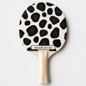 Aangepaste naam Zwart Typografie Patroon Abstract Tafeltennisbatje (Voorkant)