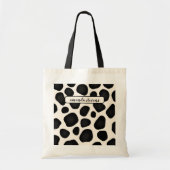 Aangepaste naam Zwart Typografie Patroon Abstract Tote Bag (Voorkant)