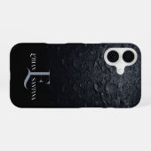 Aangepaste naam Zwart verloop iPhone 16 Hoesje (Achterkant horizontaal)