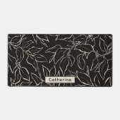 Aangepaste Naam Zwart-Wit Botanisch Huis Kantoor Bureaumat (Voorkant)