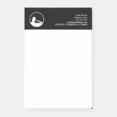 Aangepaste naam zwart-wit Gavel Icon Attorney Post-it® Notes (Voorkant)