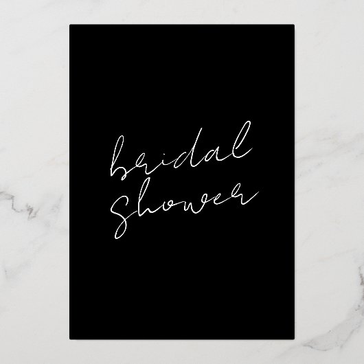 Aangepaste naam zwart-wit GOLD-Vrijgezellenfeest Folie Uitnodiging (Achterkant)