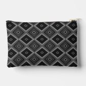 Aangepaste naam zwart wit grijs diamant geometrisc etui (Achterkant)