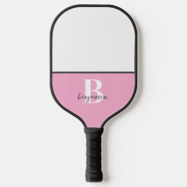 Aangepaste Naam Zwart Wit Monogram Pickleball Padd Paddle