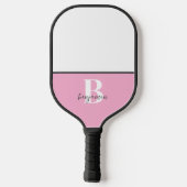 Aangepaste Naam Zwart Wit Monogram Pickleball Padd Paddle (Achterkant)