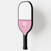 Aangepaste Naam Zwart Wit Monogram Pickleball Padd Paddle (Links)