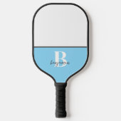 Aangepaste Naam Zwart Wit Monogram Pickleball Padd Paddle (Voorkant)