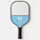 Aangepaste Naam Zwart Wit Monogram Pickleball Padd Paddle (Achterkant)