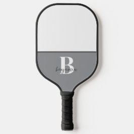 Aangepaste Naam Zwart Wit Monogram Pickleball Padd Paddle