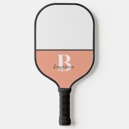 Aangepaste Naam Zwart Wit Monogram Pickleball Padd Paddle