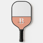 Aangepaste Naam Zwart Wit Monogram Pickleball Padd Paddle (Achterkant)