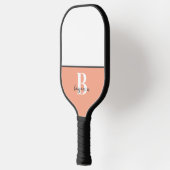 Aangepaste Naam Zwart Wit Monogram Pickleball Padd Paddle (Links)