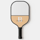 Aangepaste Naam Zwart Wit Monogram Pickleball Padd Paddle (Voorkant)