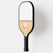 Aangepaste Naam Zwart Wit Monogram Pickleball Padd Paddle (Links)