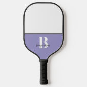 Aangepaste Naam Zwart Wit Monogram Pickleball Padd Paddle (Voorkant)