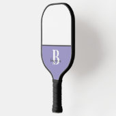 Aangepaste Naam Zwart Wit Monogram Pickleball Padd Paddle (Links)