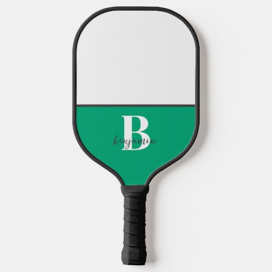 Aangepaste Naam Zwart Wit Monogram Pickleball Padd Pickleball Paddle (Achterkant)