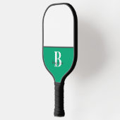Aangepaste Naam Zwart Wit Monogram Pickleball Padd Pickleball Paddle (Links)