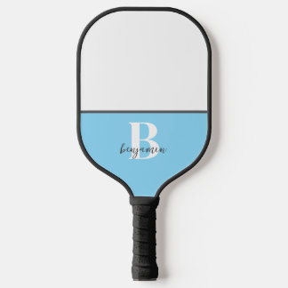 Aangepaste Naam Zwart Wit Monogram Pickleball Padd Pickleball Paddle