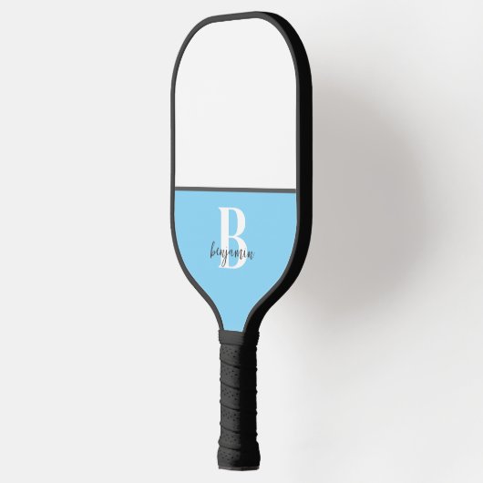 Aangepaste Naam Zwart Wit Monogram Pickleball Padd Pickleball Paddle (Links)