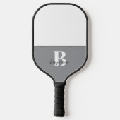 Aangepaste Naam Zwart Wit Monogram Pickleball Padd Pickleball Paddle (Achterkant)