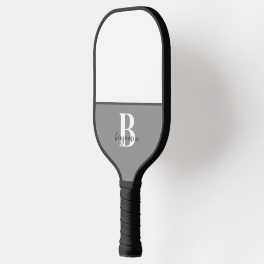 Aangepaste Naam Zwart Wit Monogram Pickleball Padd Pickleball Paddle (Links)
