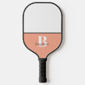 Aangepaste Naam Zwart Wit Monogram Pickleball Padd Pickleball Paddle (Voorkant)