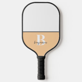 Aangepaste Naam Zwart Wit Monogram Pickleball Padd Pickleball Paddle