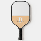 Aangepaste Naam Zwart Wit Monogram Pickleball Padd Pickleball Paddle (Achterkant)