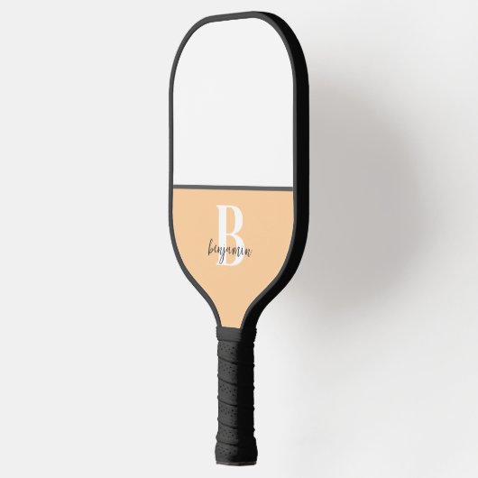 Aangepaste Naam Zwart Wit Monogram Pickleball Padd Pickleball Paddle (Links)