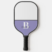 Aangepaste Naam Zwart Wit Monogram Pickleball Padd Pickleball Paddle (Achterkant)