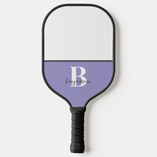 Aangepaste Naam Zwart Wit Monogram Pickleball Padd Pickleball Paddle (Achterkant)