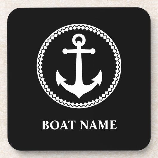 Aangepaste naam Zwart-wit Onderzetter Cork Terug a (Voorkant)