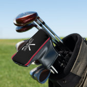 Aangepaste naam: zwart wit rood golfheadcover (Insitu)