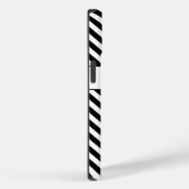 Aangepaste naam Zwart/Wit Strepen Case-Mate iPhone Case (Achterkant / Rechts)