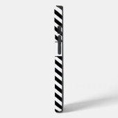 Aangepaste naam Zwart/Wit Strepen Case-Mate iPhone Case (Achterkant / Links)