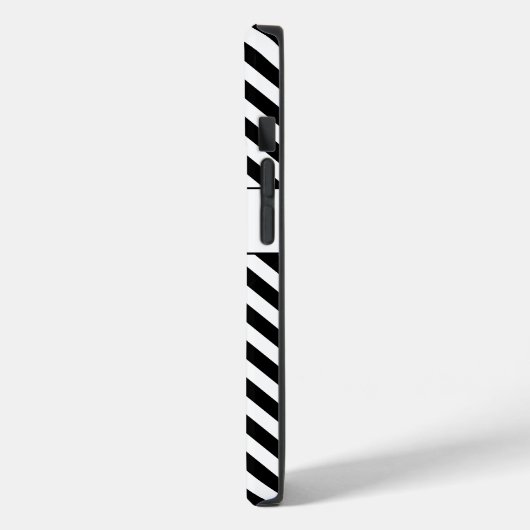 Aangepaste naam Zwart/Wit Strepen Case-Mate iPhone Case (Achterkant / Links)