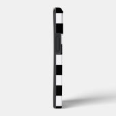 Aangepaste naam zwart-wit Striped Patroon Case-Mate iPhone Case (Achterkant / Rechts)