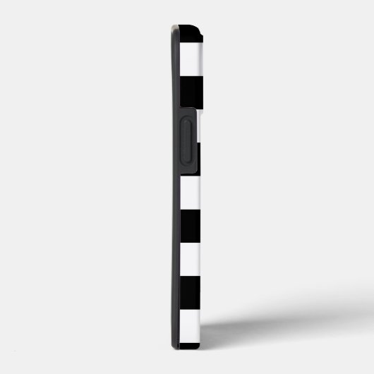 Aangepaste naam zwart-wit Striped Patroon Case-Mate iPhone Case (Achterkant / Rechts)