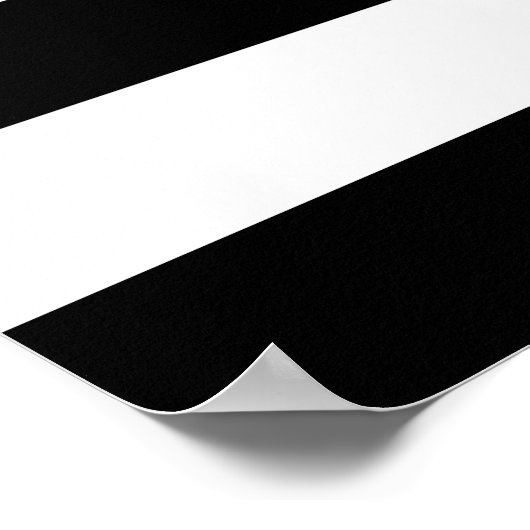 Aangepaste naam zwart-wit Striped Patroon Poster (Hoek)