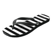Aangepaste naam zwart-wit Striped Patroon Teenslippers (Schuin)