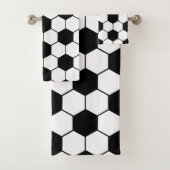 Aangepaste naam Zwart-wit Voetbal Bad Handdoek (Insitu)