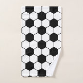 Aangepaste naam Zwart-wit Voetbal Bad Handdoek (Handdoek)