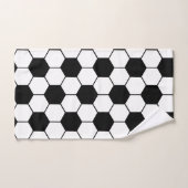 Aangepaste naam Zwart-wit Voetbal Bad Handdoek (Handdoek)