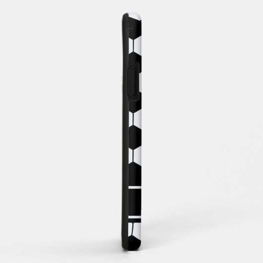 Aangepaste naam Zwart-wit Voetbal Case-Mate iPhone Case (Achterkant/rechts)