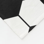 Aangepaste naam Zwart-wit Voetbal Fleece Deken (Hoek)