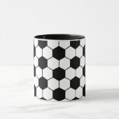 Aangepaste naam Zwart-wit Voetbal Mok (Midden)