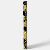 Aangepaste naam zwarte en goudvlinder Case-Mate iPhone case (Achterkant / Links)