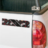 Aangepaste naam zwarte glitter verpleegster pet ha bumpersticker (Op Truck)