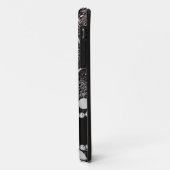 Aangepaste naam zwarte glitterlacrosse sticks Case-Mate iPhone case (Achterkant/links)